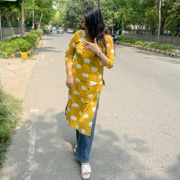Elephant Charm Straight Kurta